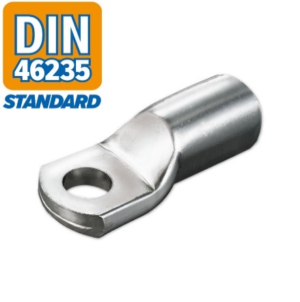 Cable lugs DIN 46235 with reinforced body
