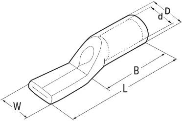 Cable lugs with flat palm