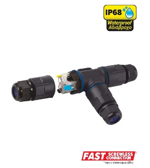 Waterproof connector IP68 with levers